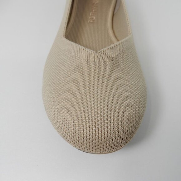 Rothy's The Flat Round Toe Knit Ballet Flats Shoes Size 9.5 Ecru Beige NEW - Picture 6 of 13